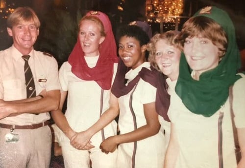 Trisha Goddard while she was a cabin crew