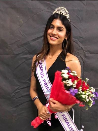 Trisha Shetty as a Campus Princess finalist