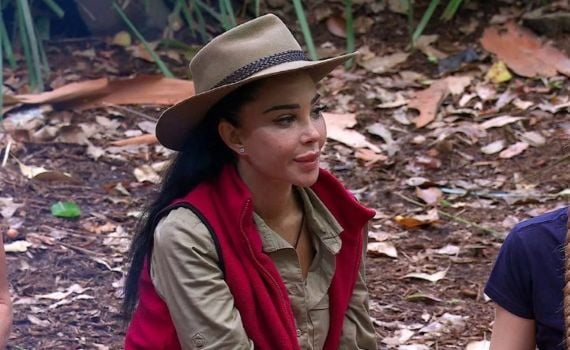 Tulisa on the shooting set of I