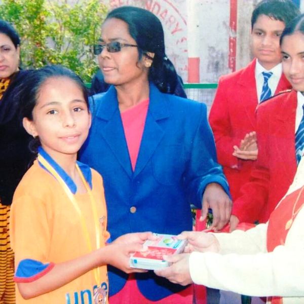 Twinkle Chourasia during her school days