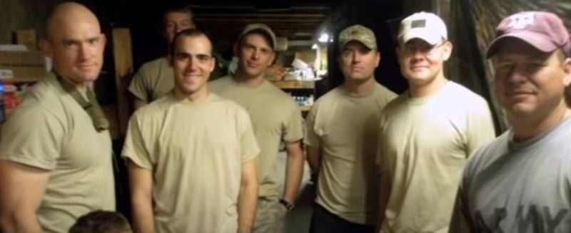 Ty Carter (extreme left) with his US Army fellows