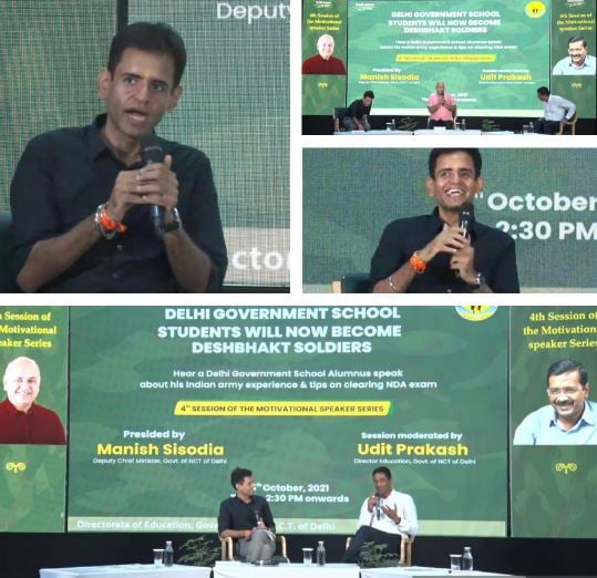 Udit Prakash Rai attending a motivational event in Delhi as the Director of Education