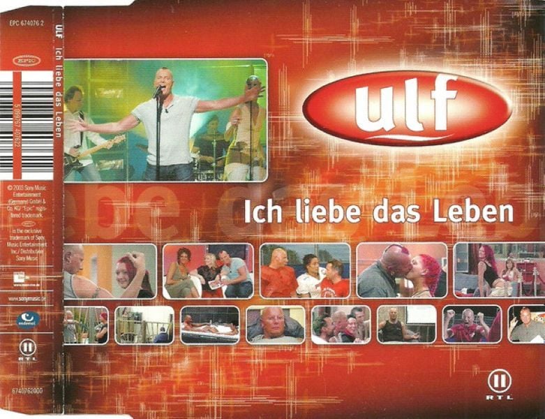 Ulf Franz on the cover of the CD of the song, Ich liebe das Leben
