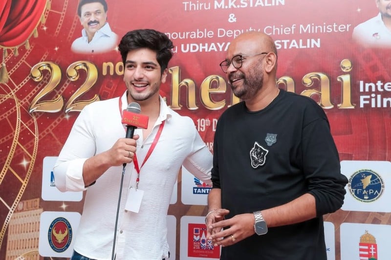 Umair Ibn Lateef as the host of the 22nd Chennai International Film Festival 2024 (CIFF)