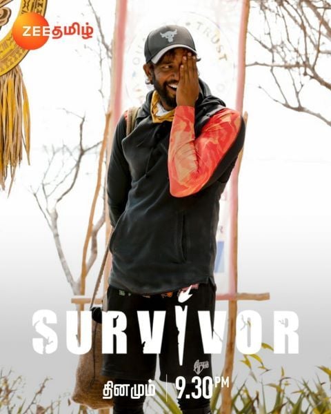 Umapathy Ramaiah on the poster of the show Survivor