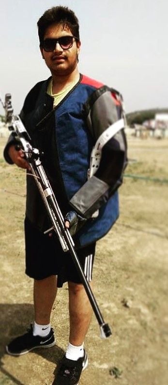 Umar Ansari during a shooting competition