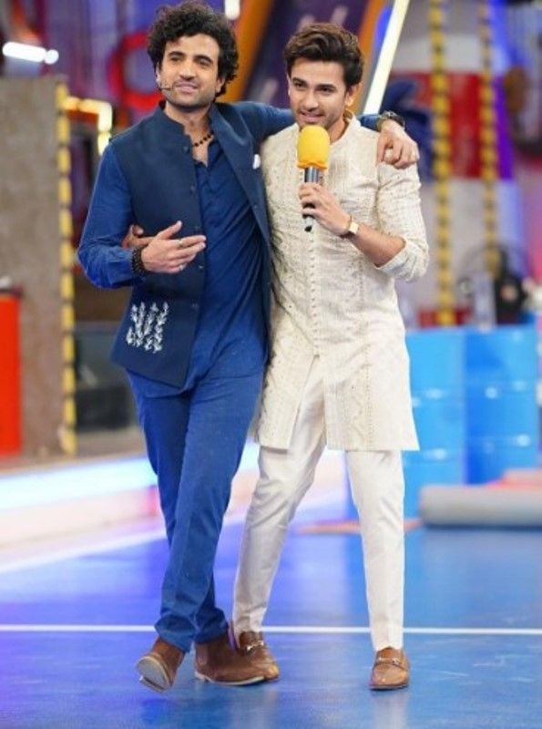Umer Aalam (left) in a still from the TV show 