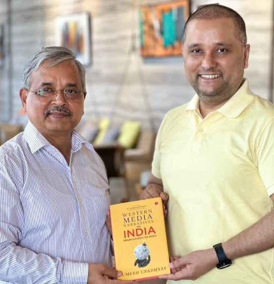 Umesh Upadhyay while promoting his book 