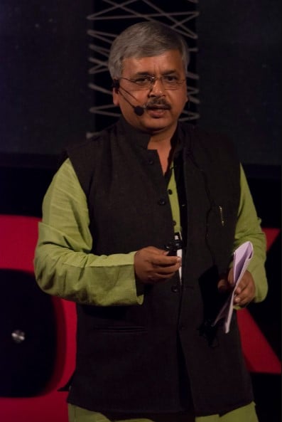 Umesh Upadhyay while speaking at TEDx