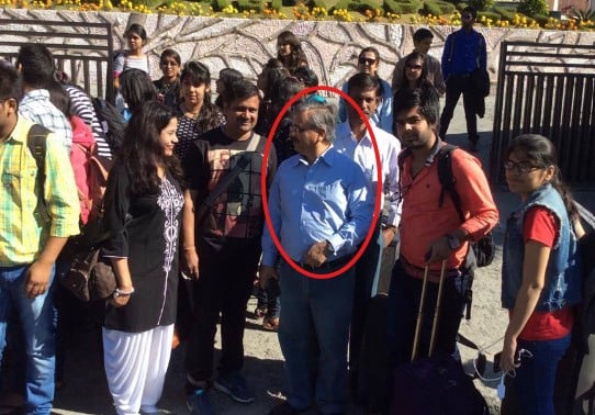 Umesh Upadhyay with the students of Disha Education Society