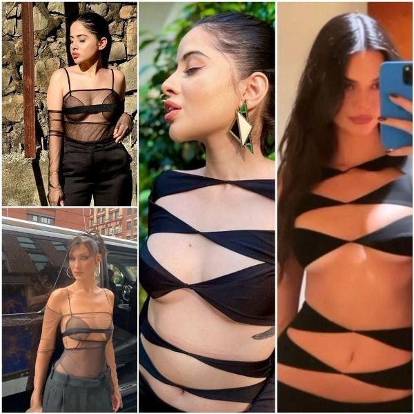 Urfi Javed wearing outfits similar to Kendall Jenner and Bella Hadid