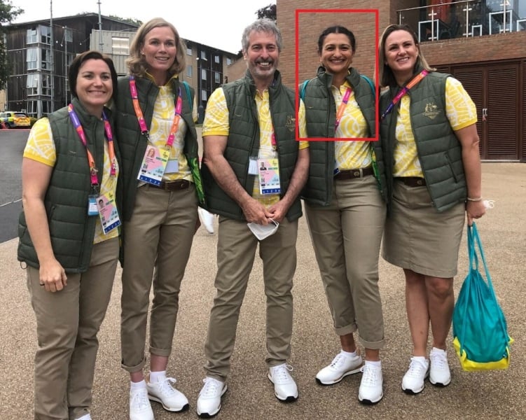 Urmila Rosario with other staff of Australian women