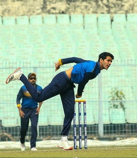 Utkarsh Singh for Jharkhand in SMA Trophy at Eden Gardens, Kolkata