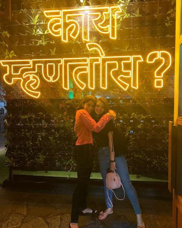 Utkarsha Pawar (right) with her friend at a dance club