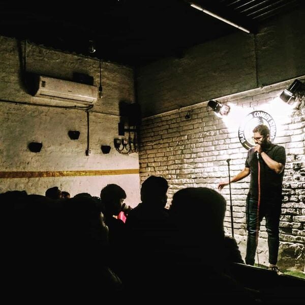 Utsav Chakraborty performing Stand-up comedy