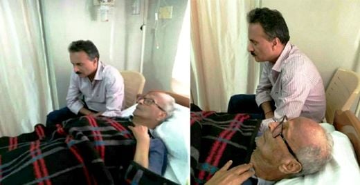 VG Siddhartha with his father Gangaiah Hegde