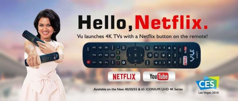 Devita Saraf in the commercial of Vu 4K Televisions