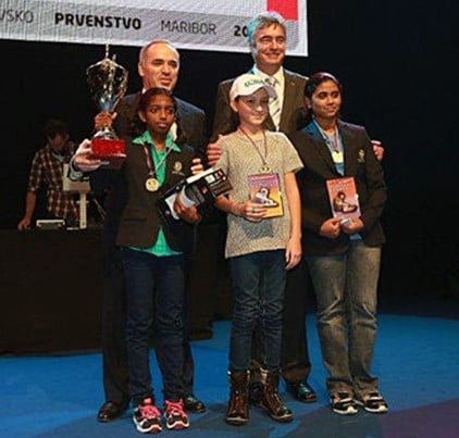 Vaishali received the World under-12 Champion