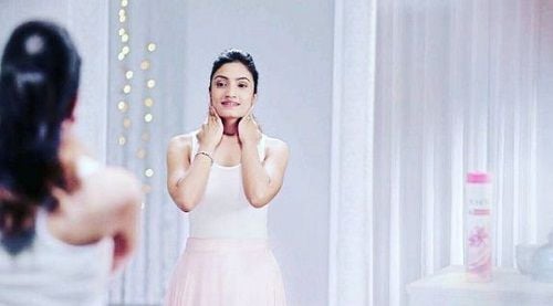 Vaishnavi Gowda in a TV commercial of Ponds