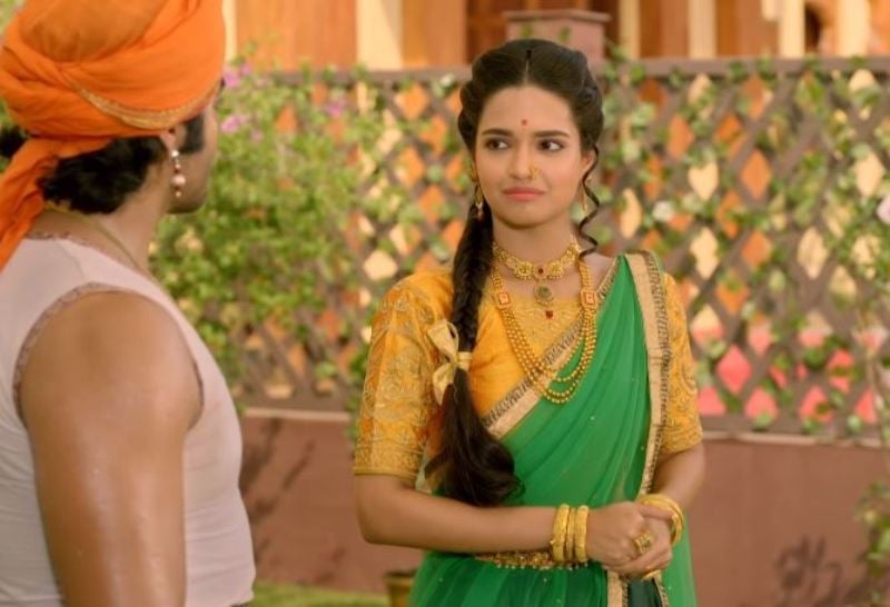 Vallari Viraj in a still from the show Punyashlok Ahilyabai (2021)