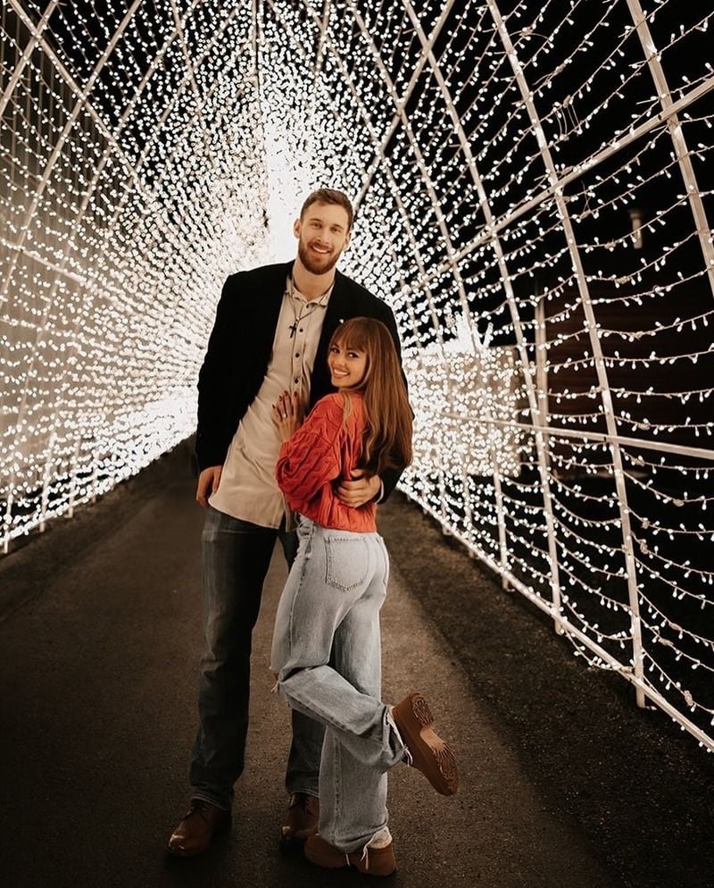 Vanessa Morgan with her fiance