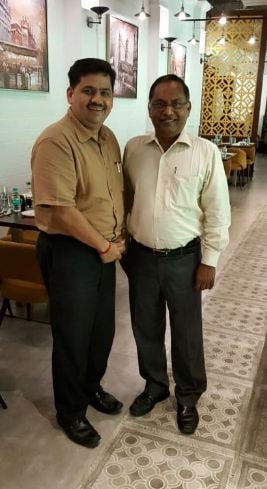 Vankatesh Bhat with his guru