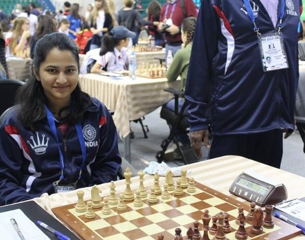 Vantika Agrawal before one of her games at the World Youth Championship 2016