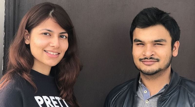 Vanya Mishra with her business partner Apkash