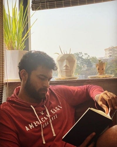 Varun Tej reading a book