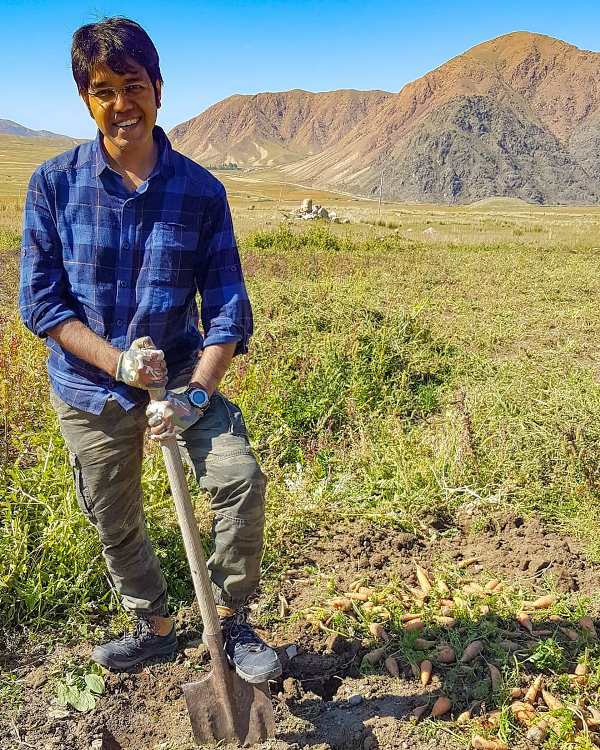 Varun Vagish volunteering during one of his trips