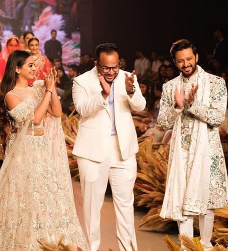 Vatsal Sheth walking the ramp in a fashion show