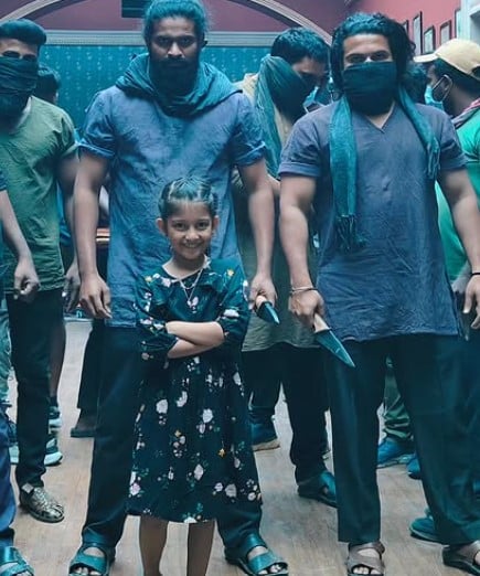 Veda Agrawal on the sets of the film Daaku Maharaaj