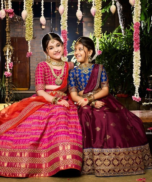 Veda Agrawal (right) in a print advertisement