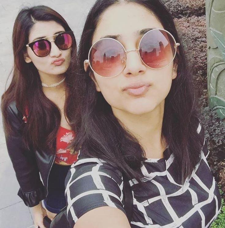 Vedika Bhandari with Disha Parmar