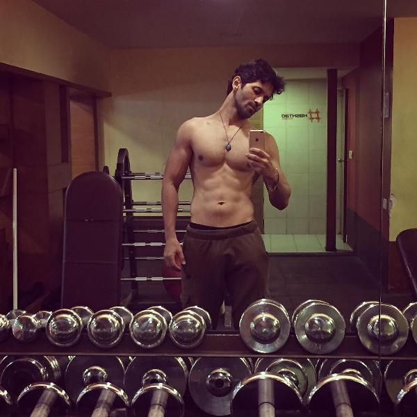 Vibhu Raghave during a workout session at a gym