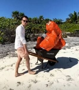 Victorien Mulliez at a cleaning event for LitterRally