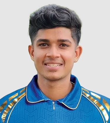 Vignesh Puthur in Mumbai Indians (MI) jersey