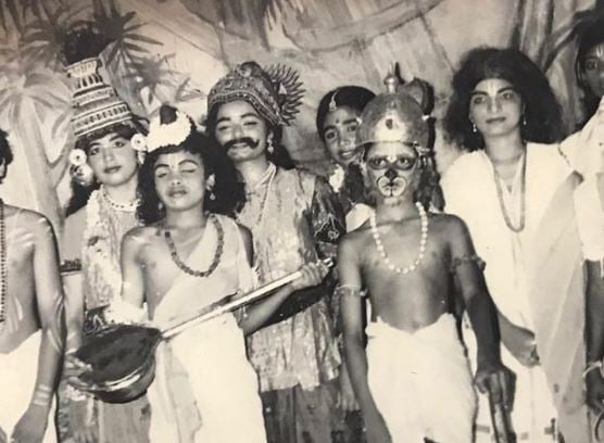 Vijay Babu as Hanuman in a play