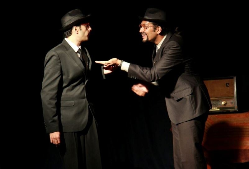 Vijay Krishna while acting in a theatrical production at Bangalore Little Theatre