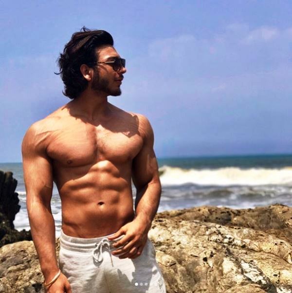 Vikas Parashar on a beach