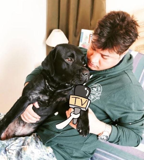 Vikas Sethi with his pet dog