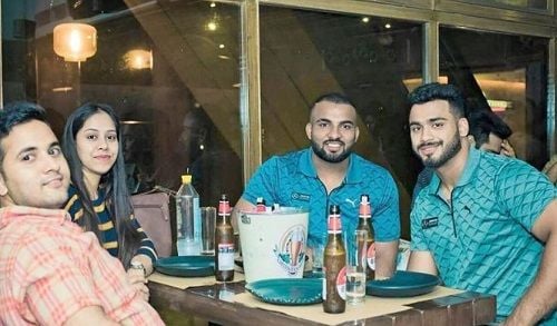 Vikas Thakur in a restaurant