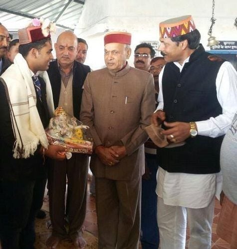 Vikas Thakur on being felicitated by Prem Kumar Dhumal