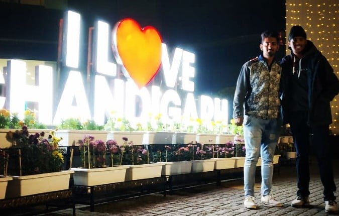 Vikramjit Singh posing at Chandigarh