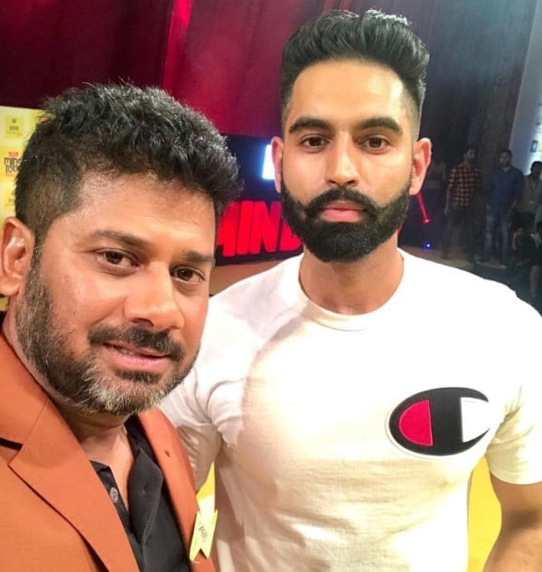 Vikrant Gupta with Punjabi singer Parmish Verma during the Mind Rocks 2018