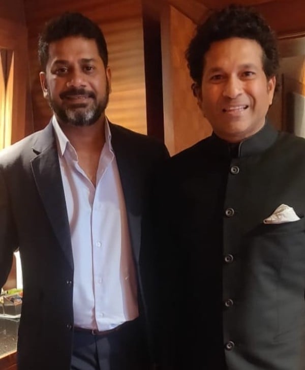 Vikrant Gupta with Sachin Tendulkar