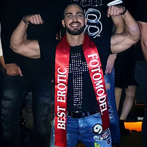Viktor Angelov after being named the Best Erotic Fotomodel Bulgaria (2017)