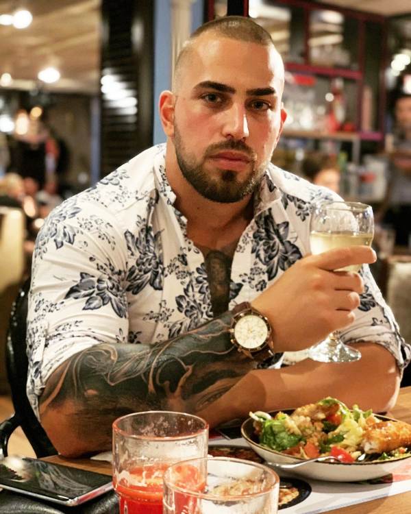 Viktor Angelov while having champagne