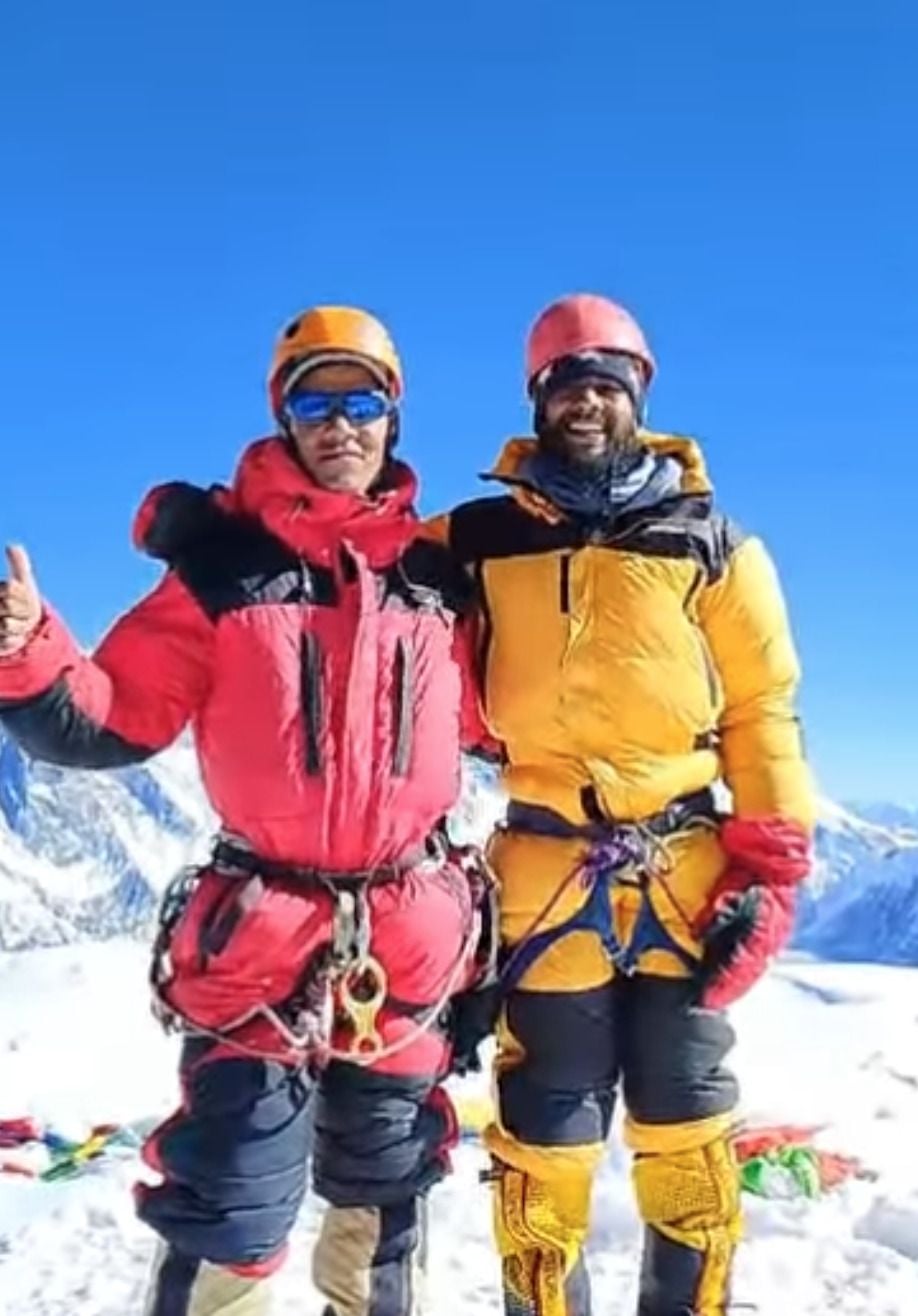 Vinay Hiremath during Himalayan climbing