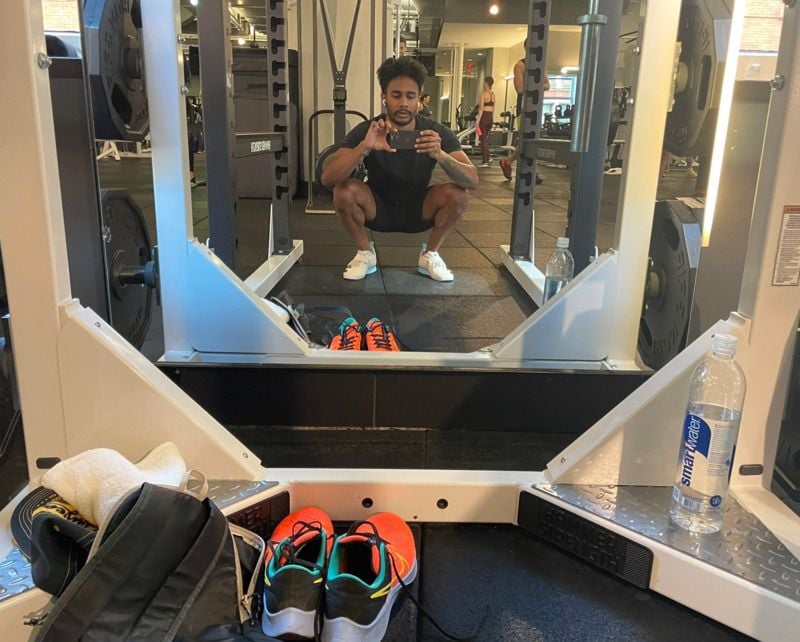 Vinay Hiremath in a gym